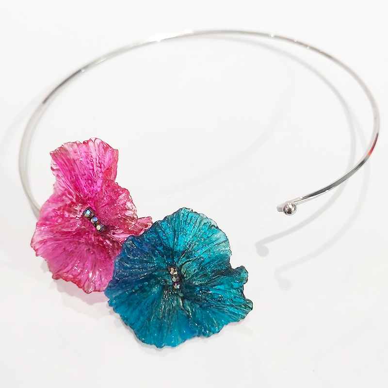 Collier Roses Trémières