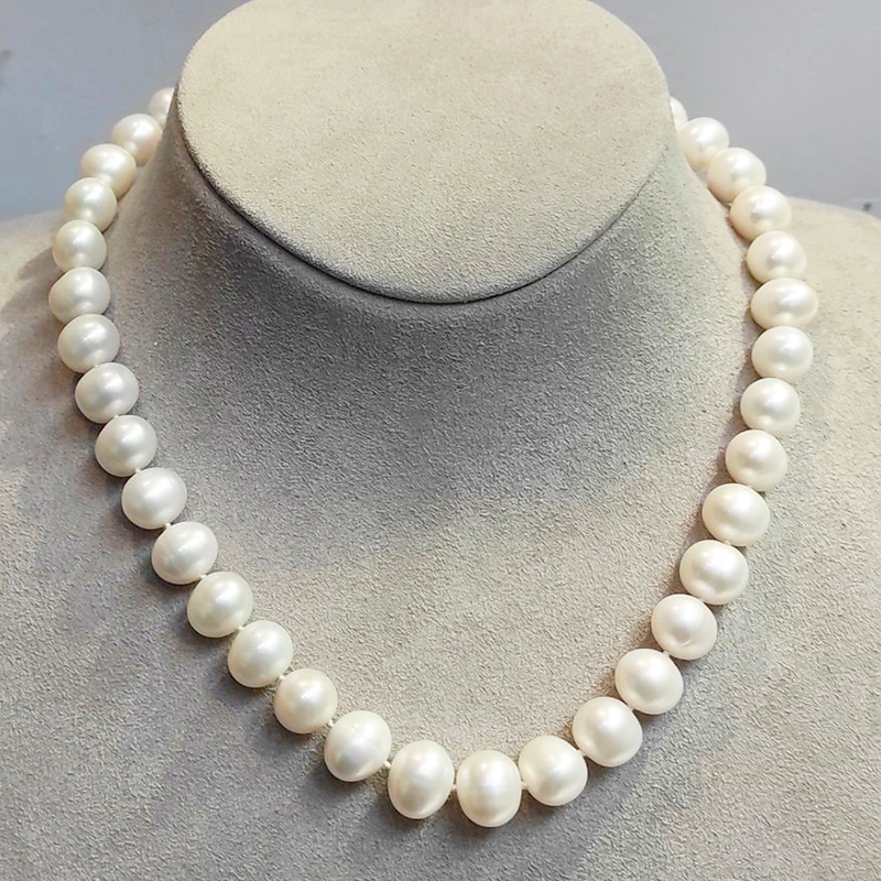 Collier en Perles de Culture Blanches Baroques AA